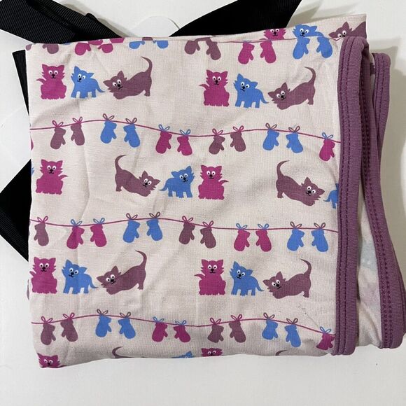 Kickee Pants Latte Three Little Kittens Bamboo Swaddle Baby Blanket Lovey NEW - Picture 4 of 6